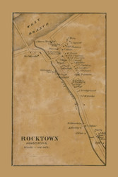 Rocktown Village, Armstrong Township, Pennsylvania 1861 Old Town Map Custom Print - Lycoming Co.