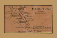 Uniontown Village, Brady Township, Pennsylvania 1861 Old Town Map Custom Print - Lycoming Co.