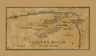 Clinton Mills Township, Pennsylvania 1861 Old Town Map Custom Print - Lycoming Co.