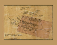 Montoursville Village, Fairfield Township, Pennsylvania 1861 Old Town Map Custom Print - Lycoming Co.