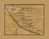 Hepburn Village, Pennsylvania 1861 Old Town Map Custom Print - Lycoming Co.