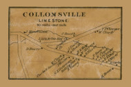 Collomsville Village, Limestone Township, Pennsylvania 1861 Old Town Map Custom Print - Lycoming Co.