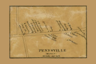 Pennsville Village, Muncy Township, Pennsylvania 1861 Old Town Map Custom Print - Lycoming Co.