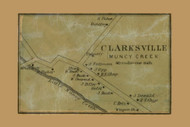 Clarksville Village, Muncy Creek Township, Pennsylvania 1861 Old Town Map Custom Print - Lycoming Co.