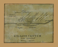 English Center, Pine Township, Pennsylvania 1861 Old Town Map Custom Print - Lycoming Co.