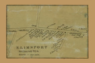 Elimsport, Washington Township, Pennsylvania 1861 Old Town Map Custom Print - Lycoming Co.