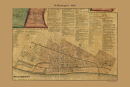 Williamsport Village, Pennsylvania 1861 Old Town Map Custom Print - Lycoming Co.