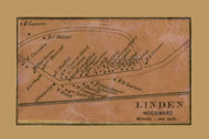 Linden, Woodward Township, Pennsylvania 1861 Old Town Map Custom Print - Lycoming Co.