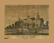 Williamsport Dickinson Seminary, Pennsylvania 1861 Old Town Map Custom Print - Lycoming Co.