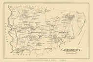 Canterbury Town Custom, New Hampshire 1892 Old Town Map Reprint - Hurd State Atlas Merrimack