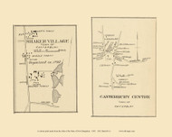 Canterbury Centre Village, Shaker Village, New Hampshire 1892 Old Town Map Reprint - Hurd State Atlas Merrimack