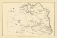 Hill Town Custom, New Hampshire 1892 Old Town Map Reprint - Hurd State Atlas Merrimack