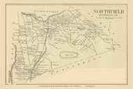Northfield Town Custom, New Hampshire 1892 Old Town Map Reprint - Hurd State Atlas Merrimack