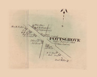 Pottsgrove Village, Chillisquaque Township, Pennsylvania 1858 Old Town Map Custom Print - Northumberland Co.