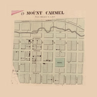 Mount Carmel Village, Pennsylvania 1858 Old Town Map Custom Print - Northumberland Co.