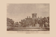 J. W. Brown Residence, Pennsylvania 1858 Old Town Map Custom Print - Northumberland Co.