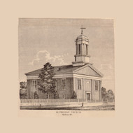 Lutheran Church, Pennsylvania 1858 Old Town Map Custom Print - Northumberland Co.