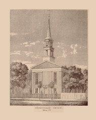 Presbytarian Church, Pennsylvania 1858 Old Town Map Custom Print - Northumberland Co.
