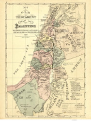 Old Testament Palestine - 1881 Hardesty - World Atlases
