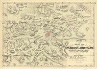 Environs of Jerusalems - 1881 Hardesty - World Atlases