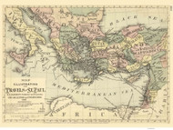 Travels of St. Paul - 1881 Hardesty - World Atlases