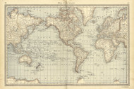 Map of the World - 1881 Hardesty - World Atlases