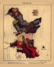 Prussia - Geographical Fun Atlas of Europe 1868 - Old Map Reprint