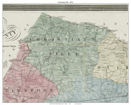 Christianville - Mecklenburg County, Virginia 1870 Old Town Map Custom Print - Mecklenburg Co.