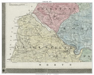 Clarksville - Mecklenburg County, Virginia 1870 Old Town Map Custom Print - Mecklenburg Co.