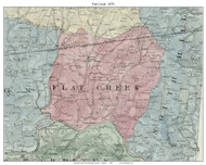 Flat Creek - Mecklenburg County, Virginia 1870 Old Town Map Custom Print - Mecklenburg Co.