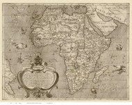 ca 1600 Map of Africa by Arnoldi