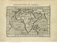 1603 Map of Africa by Ortelius