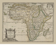 1676 Map of Africa by Duval