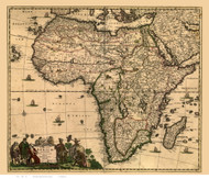 1688 Map of Africa by Wit
