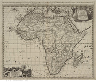 ca 1700 Map of Africa by Valck