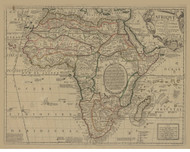 1704 Map of Africa by Du Tralage