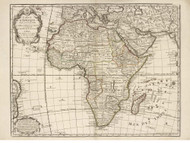 1722 Map of Africa by De'Lisle 2