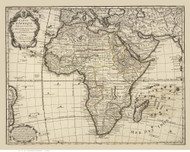 1722 Map of Africa by De'Lisle 3