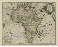 1722 Map of Africa by De'Lisle 1