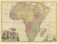 1725 Map of Africa by Senex