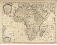 1781 Map of Africa by De'Lisle 3