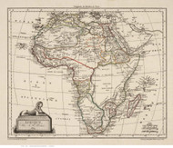 1809 Map of Africa by Poirson