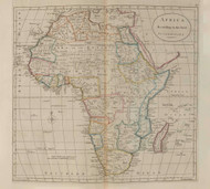 1814 Map of Africa by Carey