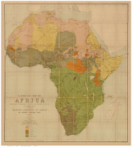1883 Map of Africa by Ravenstein Cust