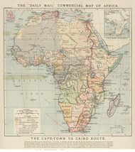 1899 Map of Africa by Daily Mail