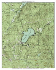 Granite Lake and Munsonville 1984 - Custom USGS Old Topo Map - New Hampshire - South West