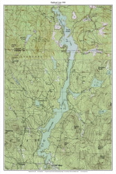 Highland Lake 1984 - Custom USGS Old Topo Map - New Hampshire - South West