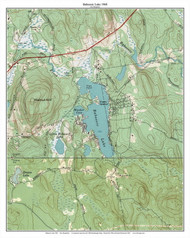 Baboosic Lake 1968 - Custom USGS Old Topo Map - New Hampshire - South East
