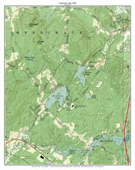 Naticook Lake 1968 - Custom USGS Old Topo Map - New Hampshire - South East