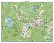 Onway Lake and Governors Lake 1981 - Custom USGS Old Topo Map - New Hampshire - South East